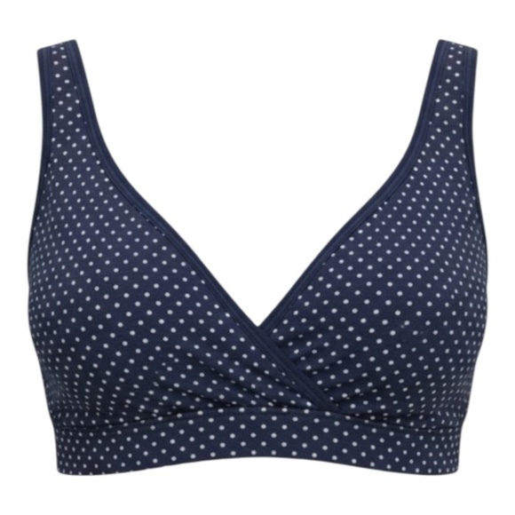 Playtex Other - Playtex Nursing Bra XL Polka Dot Wireless Strech Comfort Flex Fit Maternity NWT
